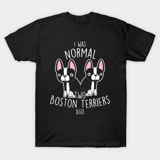 Boston Terrier Dog Normal T-Shirt by Psitta